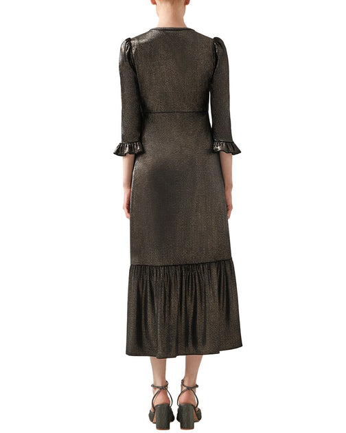 LK Bennett Deborah Peplum Dress Grey UK 12 3