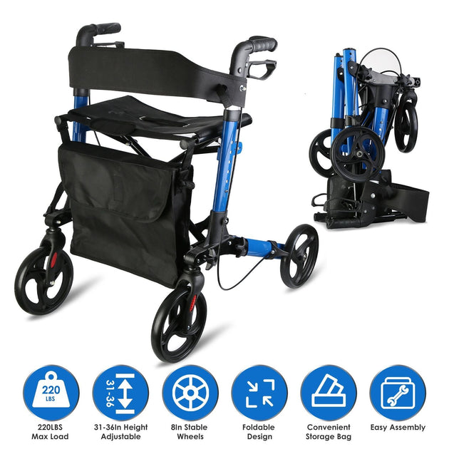 KILLANIC GPCT5252 Rollator Walker Silver 2