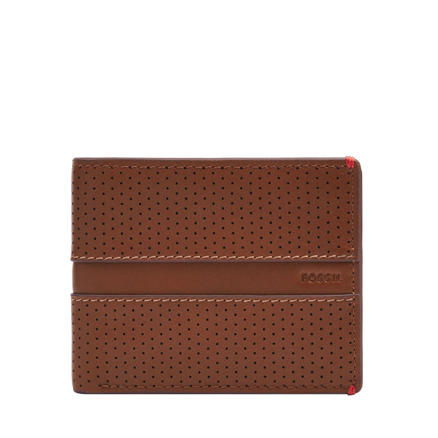 Fossil Sport Tourer Leather Bifold Wallet Brown 3