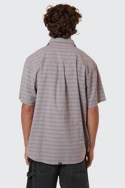 Thrills Stripe Check Short Sleeve Shirt Multi Small 3