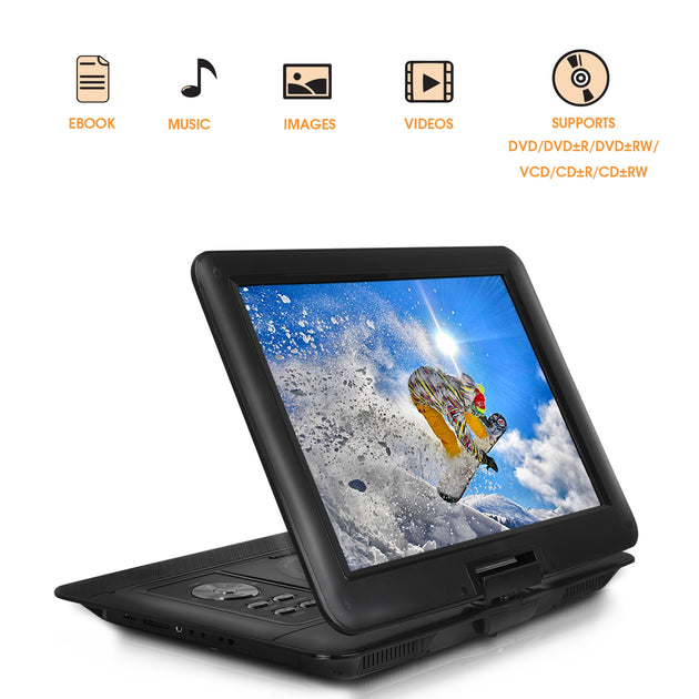 Trexonic 15.4 Inch Portable DVD Player Black 3