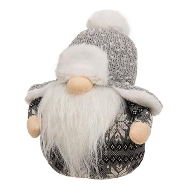 Hivvago Gray White Trapper Hat Gnome Sitter 3