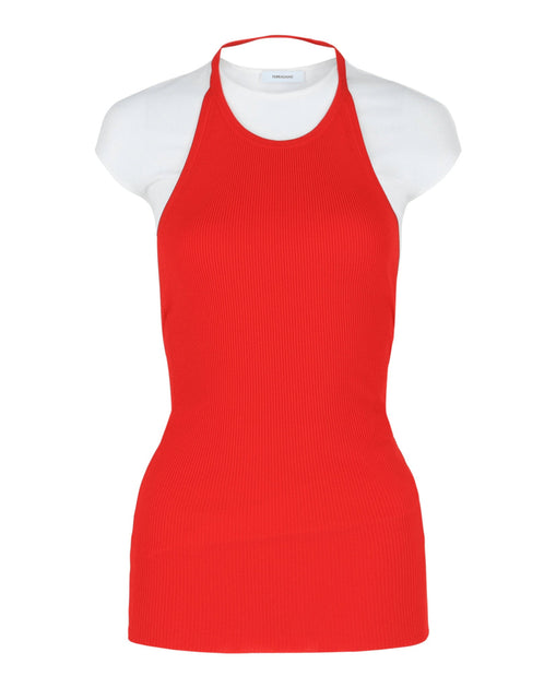 Ferragamo Layered Top Red Medium 2