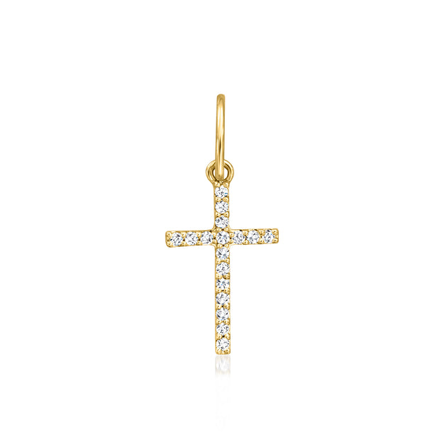 Ross-Simons RS Pure Diamond Cross Charm Silver 3