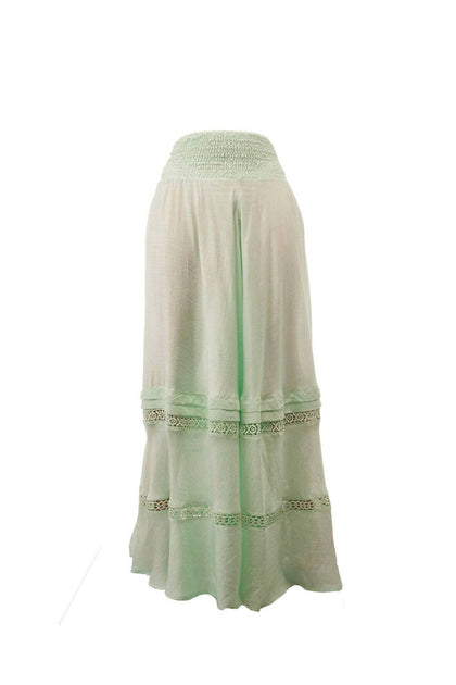 Guadalupe Design Chronos Palacio Maxi Skirt Green Medium 2