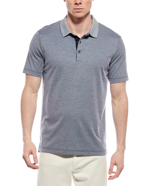 Theory Atlas Polo Shirt Grey Small 2