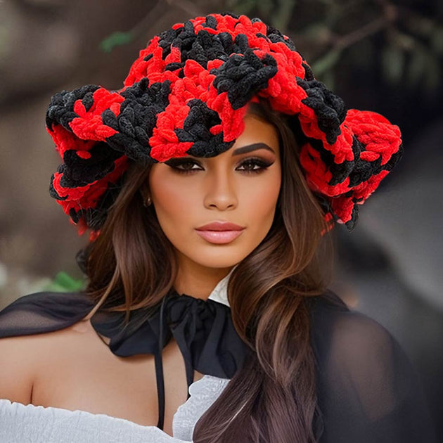 FASHNZFAB Chunky Crochet Bucket Hat Multi 7
