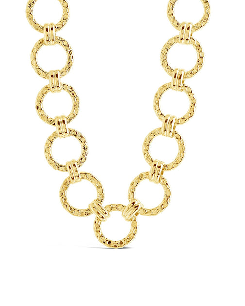 Sterling Forever Molten Chain Necklace Gold One Size 2