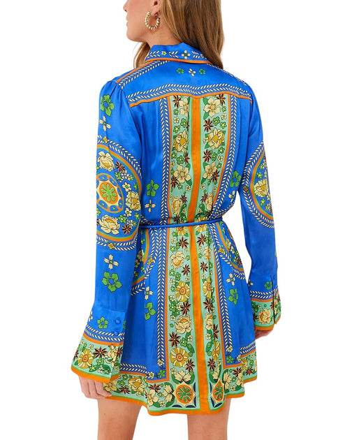 Charlotte Green Mini Dress Blue US 6 3