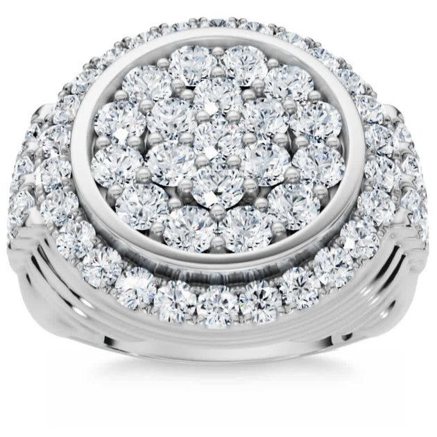 Pompeii3 3Ct Diamond Ring Round White Gold US 6.5 2