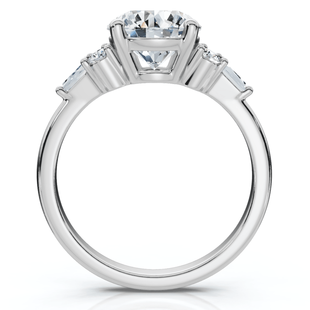 Pompeii3 2.1Ct Diamond Baguette Engagement Ring US 5.5 6