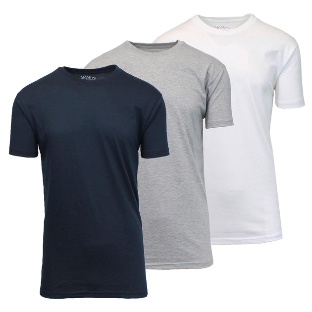 Blue Ice Men's Short Sleeve Crew Neck Tee 3-Pack Multi Small 6