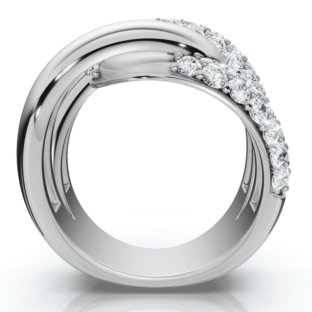Pompeii3 Interlocked Brittany Diamond Band Yellow Gold US 8.5 4