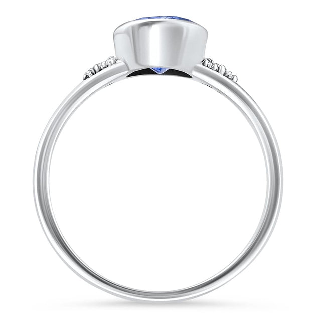 Pompeii3 Tanzanite Diamond Ring White Gold US 4.5 3