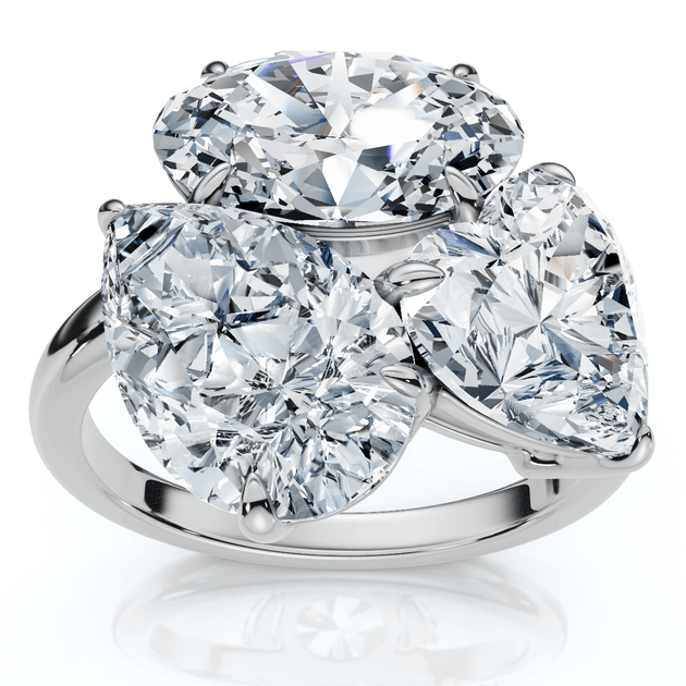 Pompeii3 3-Stone Diamond Ring White US 4.5 2