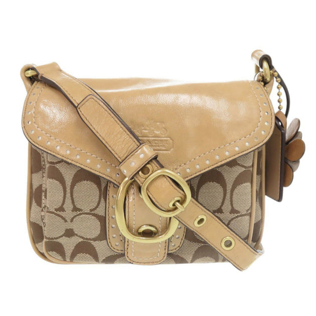 Coach Shoulder Bag Beige One Size 2
