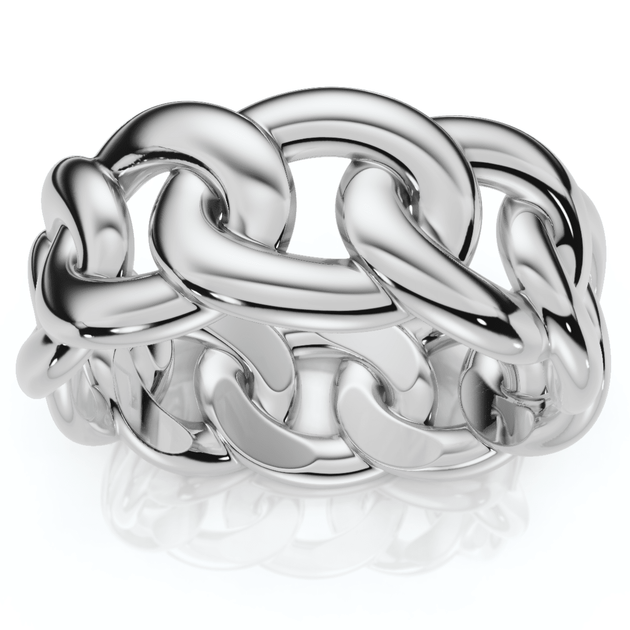 Pompeii3 Solid Heavy Cuban Link Ring 14k Gold US 12 3
