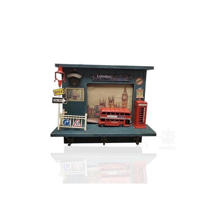 Old Modern Handicrafts Double Decker London Bus Shadow Box Multi 2