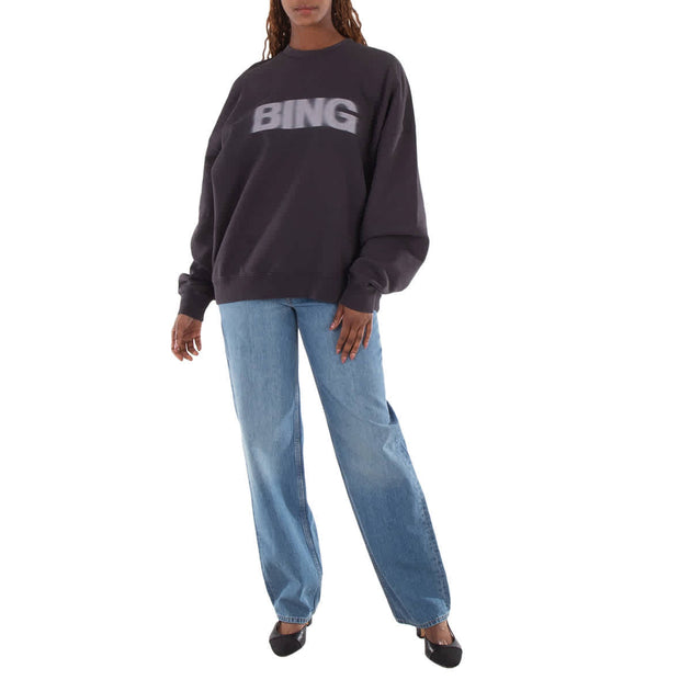 Anine Bing Gavin Long Denim Jeans Blue 24 3