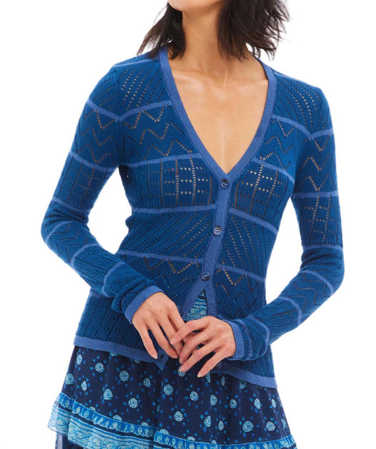 Allison New York Gloria Cardigan Blue Medium 2