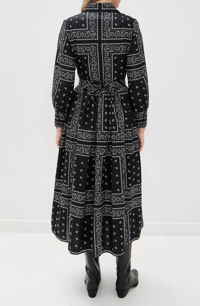 Hunter Bell Hattie Midi Dress Black US 6 4