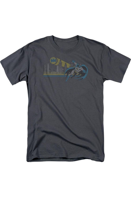 Gildan DC Comics Gotham Retro T-Shirt Grey Large 2