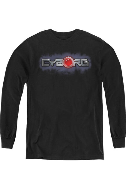 Gildan Justice League Cyborg Long Sleeve Tee Black Small 2