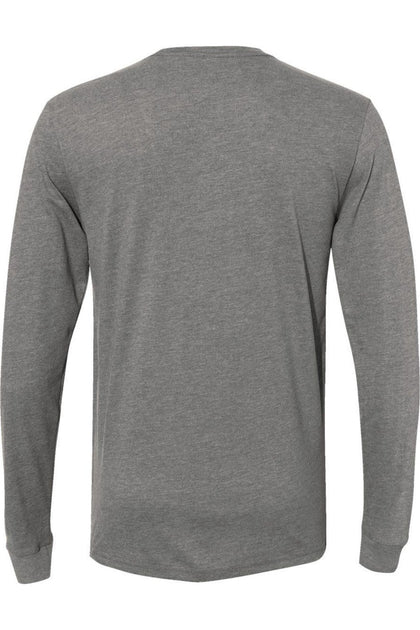 Next Level Unisex Sueded Long Sleeve T-Shirt Grey Large 3