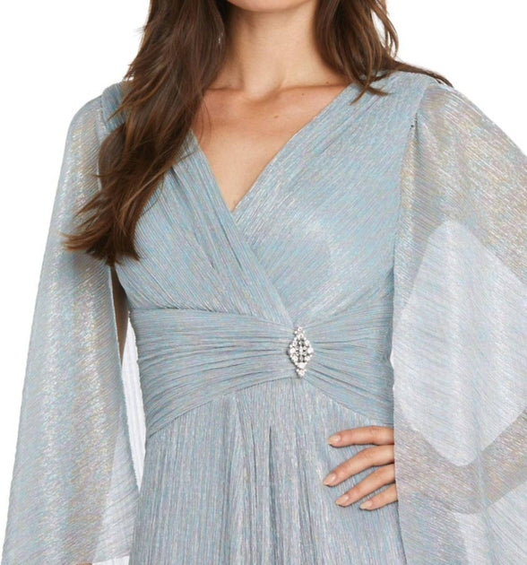 R & M Richards 5004 Long Dress Blue US 8 4