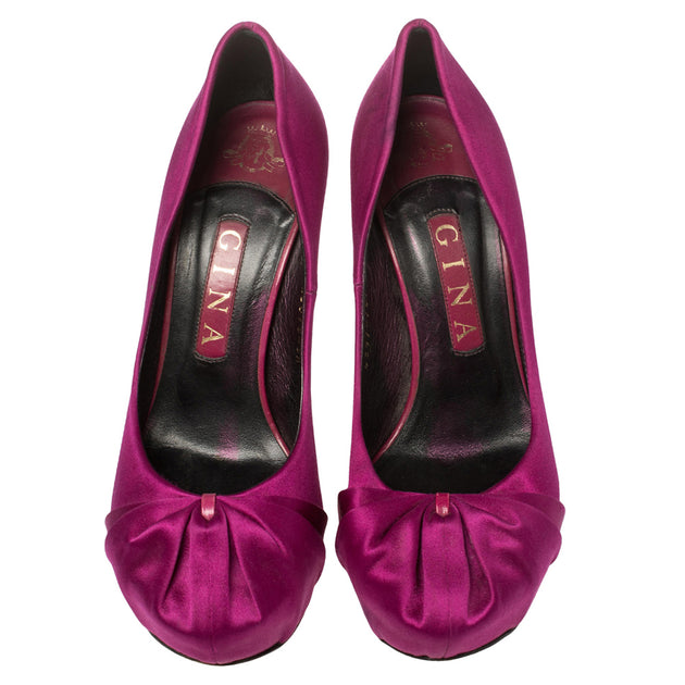 Gina Satin Clair Platform Pumps Purple EU 38.5 4