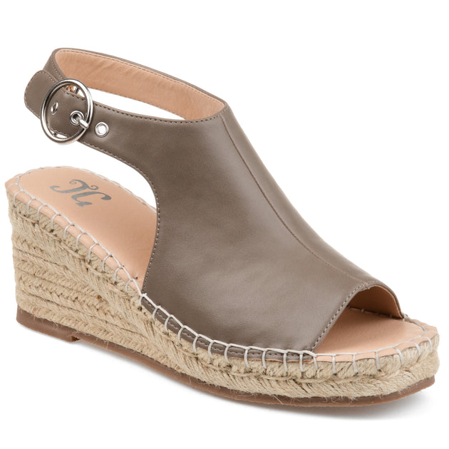 Journee Collection Wedge Sandal Grey US 7 2