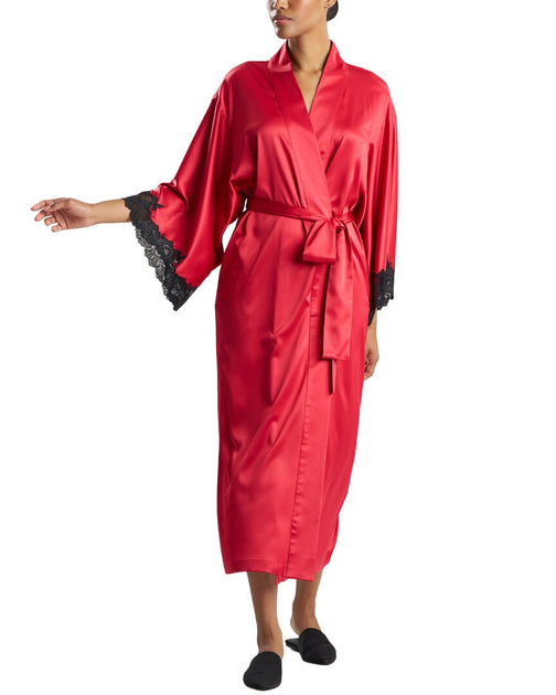 Natori Peony Glamour Robe Red Large 2