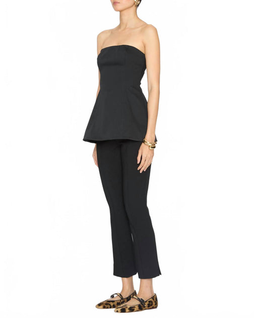 STAUD Silvia Strapless Top Black US 8 4