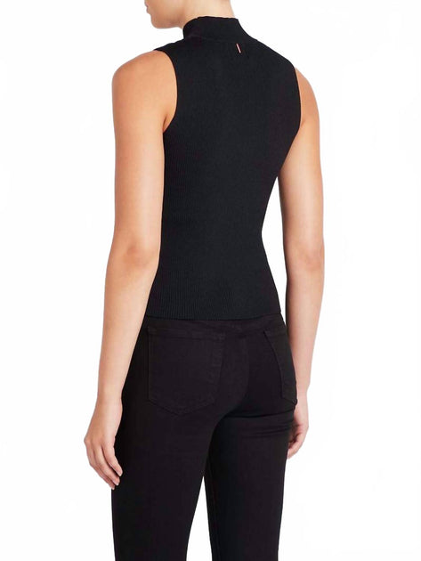 ASTRID Ärmelloses Stricktop Schwarz Large 3