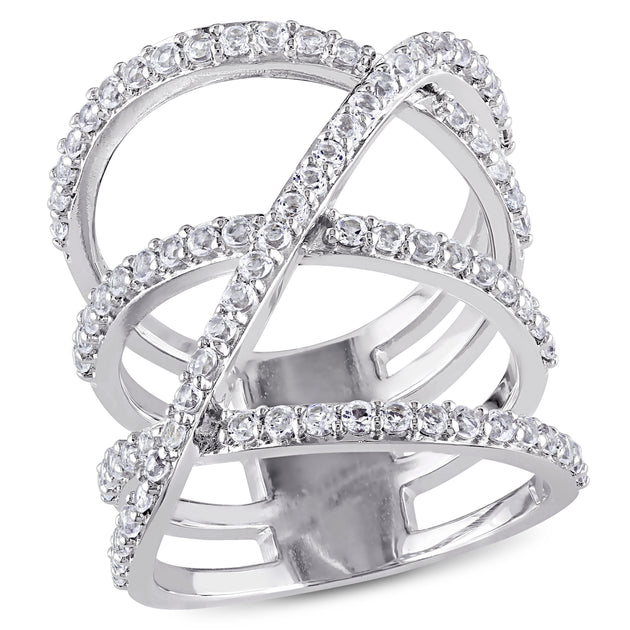 Mimi & Max Crossover Split Shank Ring Silver US 8 2