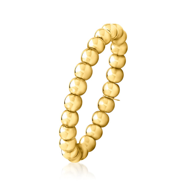 Ross-Simons Pure 14kt Yellow Gold Bead Stretch Ring Gold US 7 4