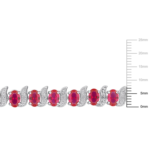 Mimi & Max Created Ruby S-Link Bracelet Purple 4