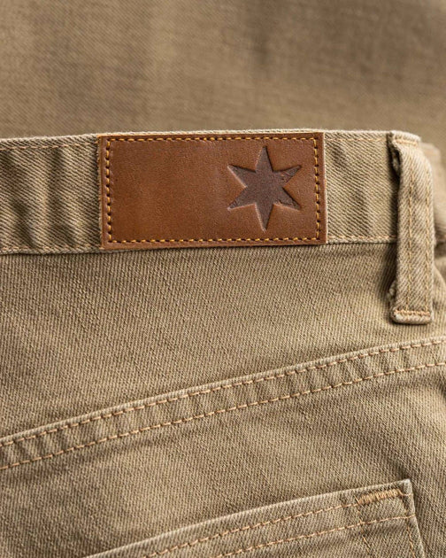 Deerfield Leathers Tailored Fit Mid Rise Jeans Marron 42x34 4