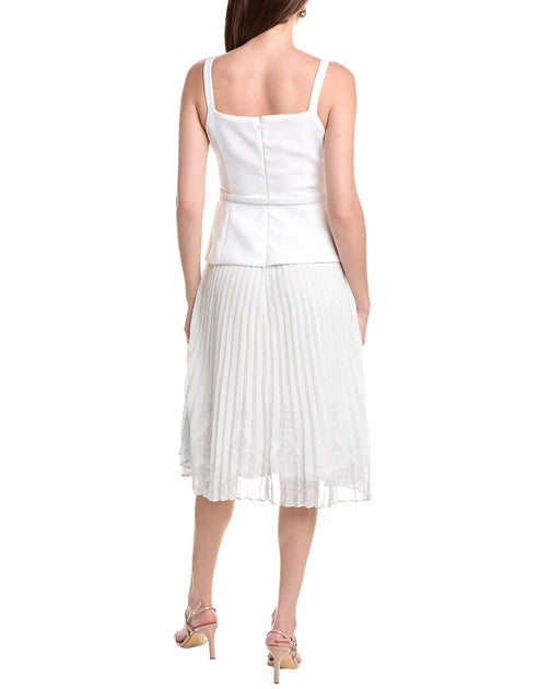 Julia Jordan Belted Midi Dress White US 10 3