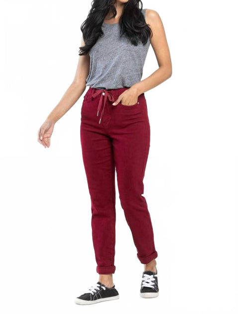 Judy Blue On A Roll Jogger Pants Red 26 2
