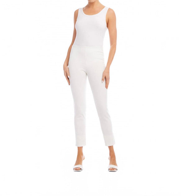 Fifteen Twenty Pull On Ankle Slit Pants Blanc Small 2