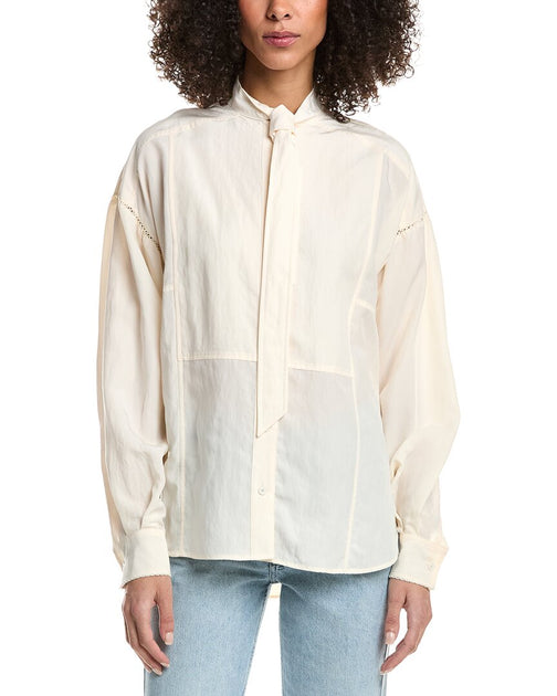 3.1 Phillip Lim Tie Neck Blouse Beige US 2 2