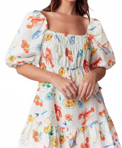 Peach Love Seaside Social Dress Multi Small 4