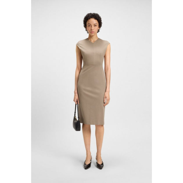 Boss Cap-sleeve Dress Beige US 6 3