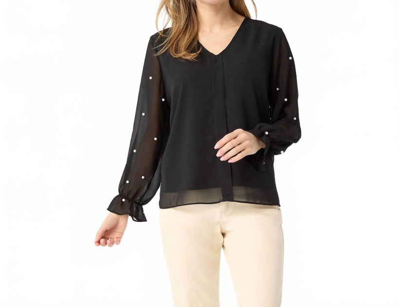 Coco + Carmen Perla Blouse Black S/M 2