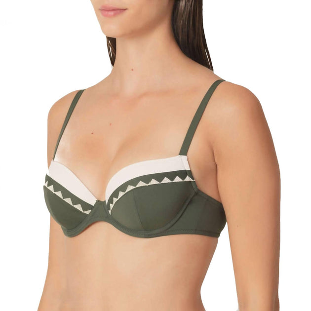 Marie Jo Gina Soutien-gorge Padded Deep Plunge Vert 38D 3