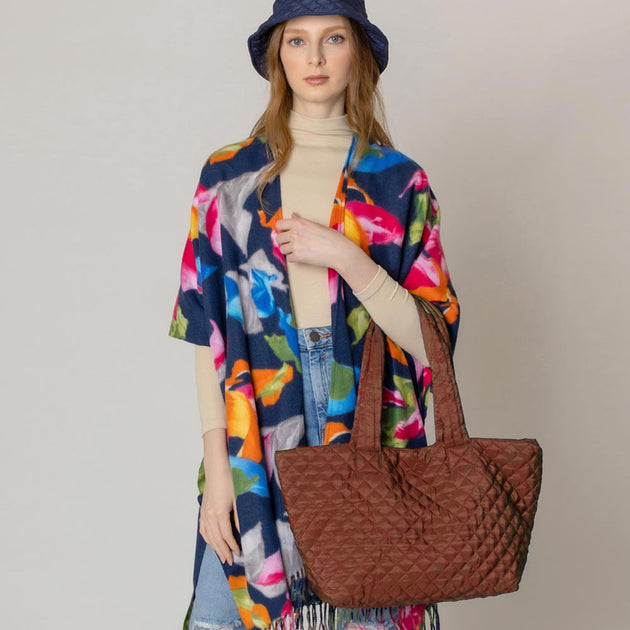 FASHNZFAB Puffer Tote Bag Blue One Size 2