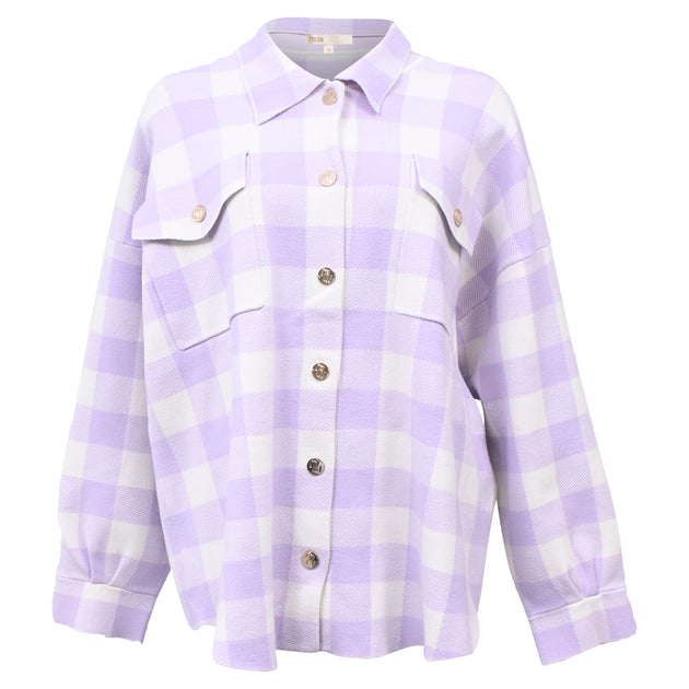 Maje Michael Shirt Jacket Purple One Size 2