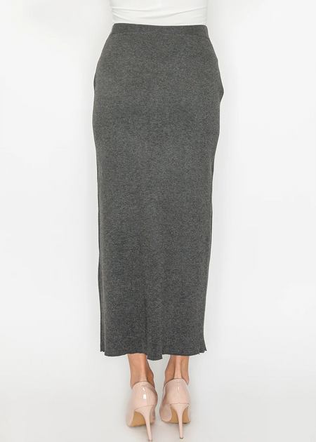 Yal New York Knit Skirt Grey Medium 3