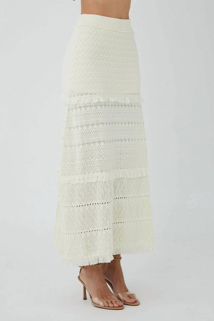 js71 Mira Maxi Skirt White Small 3